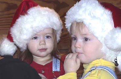 Santa Hats Maddy and Brock 02