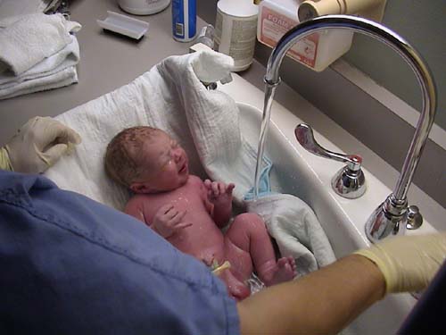 Dane's First Bath