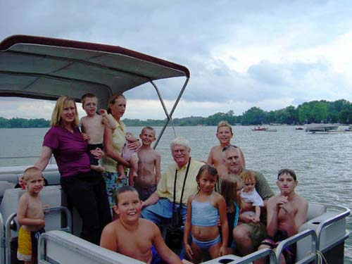 Pontoon Boat Grassy Family