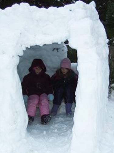 Snowfort Aliya and Maddy