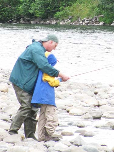 Brock and Papa Flyfishing