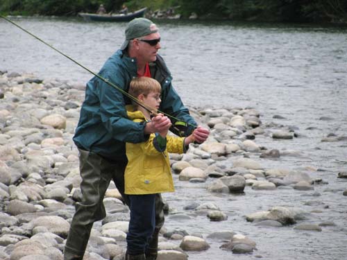 Dane and Papa Flyfishing