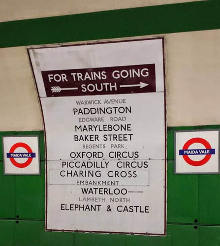 Maida Vale tube stops