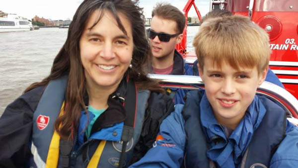 Mom and Dane on Thames River