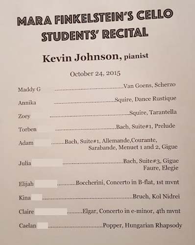 Recital Flyer