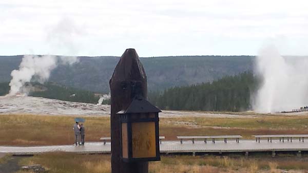 Yellowstone Old Faithful and Beehive