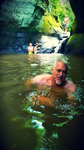 Papa at Pewit's Nest Gorge