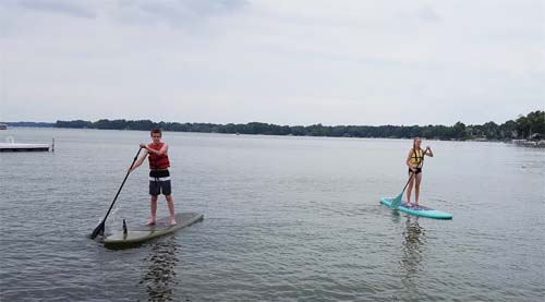 Dane and Maddy Paddleboarding