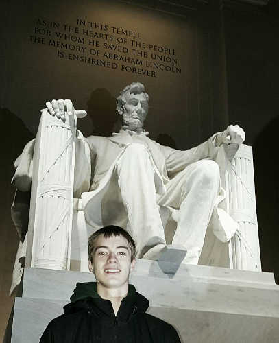 Brock at Lincoln Memorial