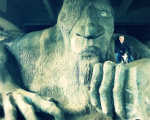 Brock and Smudge at Fremont Troll
