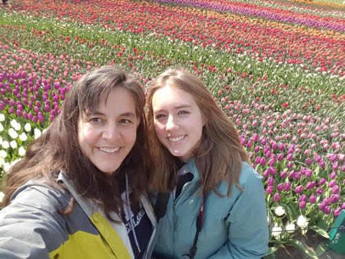 Amsterdam Tulips Mom and Maddy