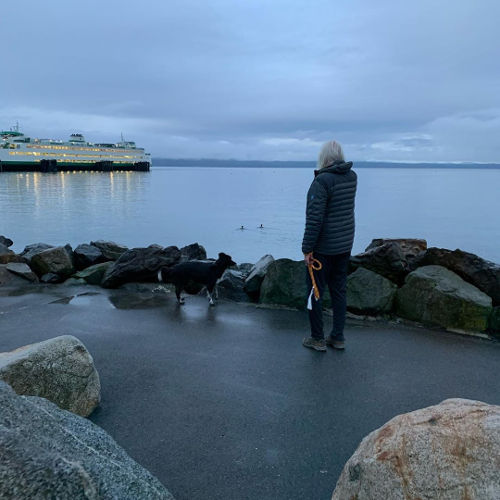 Smudge and Papa in Edmonds