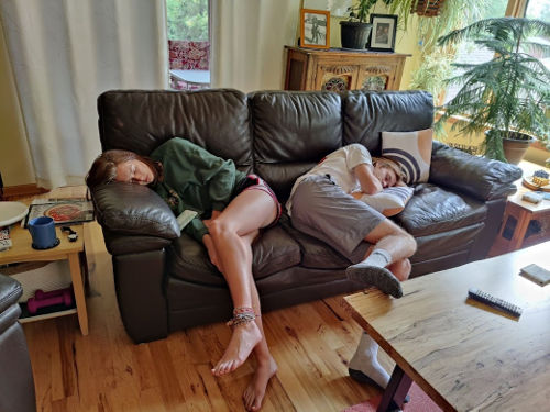 Maddy and Dane napping