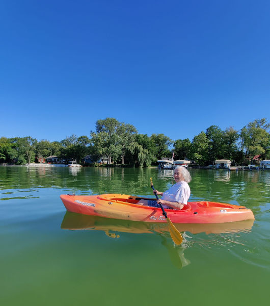 Kayak Grandma Merlin