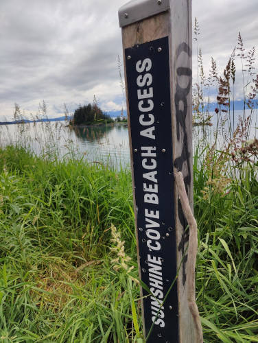 Juneau Sunshine Beach Cove Sign