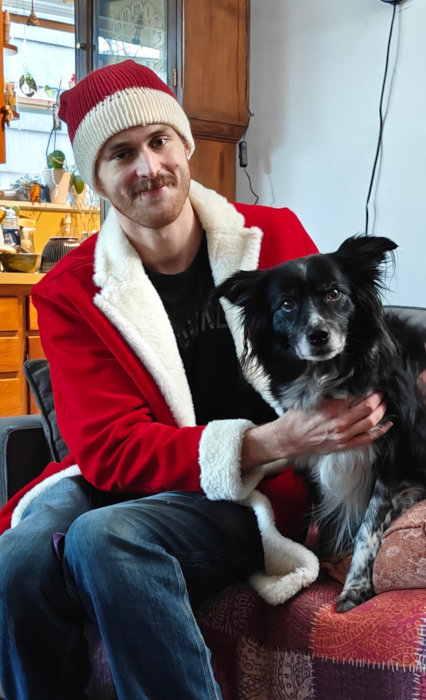 Xmas Dane and Smudge