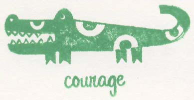 Crocodile stamp
